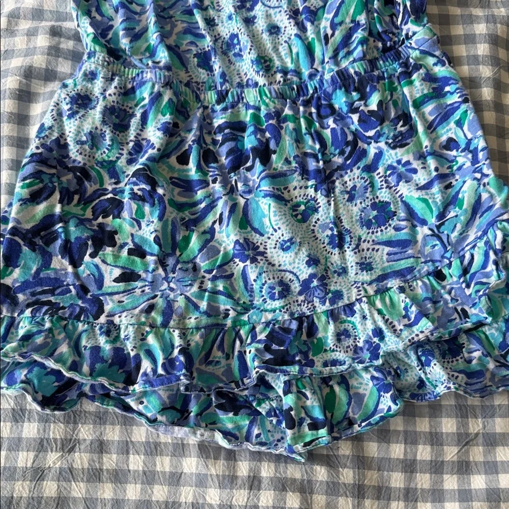 Lilly Pulitzer Vibrant Blue and Green Romper - Picture 3 of 5